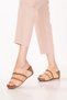 Women's Genuine Leather Wedge Heeled Casual Sandals Iz.1959 Nut - 6