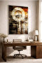 Ring Shaped Antique Textured Glass Table - Silver Metal Framed Table for Home, Business, and School - 3