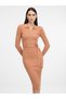 rochie midi maro deschis - 2