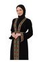 Palestinian Tatreez Embroidered Modern Abaya – Luxurious Lexus Fabric, Multi-Colored - 5