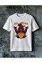 Halloween Cadi Kafa Printed Oversize T-Shirt
