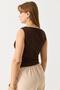 Women's Buckle Detailed Blouse Brown - 4