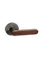 Viladepot Privacy Door Handle Walnut Wood Handle Lever Matt Brushed Black Nickel Bedroom Bathroom... - 6