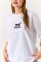 Women's Leopard Embroidered Crew Neck Tshirt White - 3