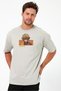 Unisex Oversize Embroidered Demon Slayer Zenitsu Anime Design 100% Cotton T-Shirt - 3
