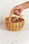Round Wicker Picnic and Presentation Basket with Lid - 20 cm Decorative Woven Basket - 3