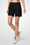 Women Solid Cargo Shorts, Black