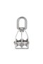M25 1PC M20 M25 M32 M50 Lifting Swivel Pulley Block 304 Stainless Steel Double Pulley Heavy Duty Tra - 6