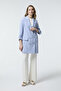 Double-Breasted Collar Sleeve Detail Gray/Blue Jacket 0002 - 4
