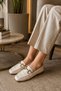 Women's Loafer Moccasin Metal Buckle Patent Leather Casual Shoes - 4