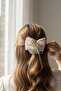 Bowknot Buckle Satin and Chiffon Fabric Crystal Beaded Buckle - 4