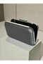 Anthracite Gray Platinum Metal Handle Anti-Scratch Matte Leather Women's Evening Dress Bag Wedding Engagement Graduation - 8