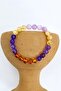 Amethyst, Transformed Citrine, Kunzite, Amber Natural Stone Bracelet 8 mm - 2
