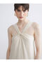 Halter Neckline Gathered Dress - 2