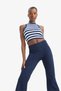 Standard Fit Striped Crew Neck Sports Athlete T-Shirt D9316Ax25Sp - 7