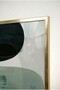 Earth Tones Geometric Patterned Boho 3-Piece Glass Painting Set - Gold Metal Framed Home and Office Painting - 4
