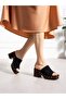 Gi̇gi̇ Black Heeled Women's Slippers