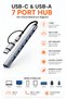 7 Port USB 3.0 Multiplexer Hub 7in2 Type-C / USB Converter Adapter Fast Data Transfer Laptop MacBook Tv Compatible - 2