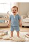 Baby Boy Patterned Shorts Set Summer Cotton Two-Piece Set 9-12-18-24 Months