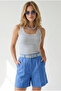 Women's White Striped Blouse with Viscose Content Blz-19003369 - 4