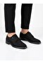 Men's black satin genuine leather classic shoes with neolite sole