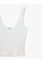 Cotton Lace Detailed V-Neck Sleeveless Blouse - 5