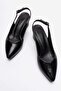 Open Back Women's Heeled Shoes 41-42 Black Yanki̇ - 5