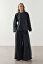 Asymmetrical Modal Wide Leg Pants Set Black - 5
