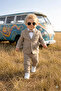 Flared Linen Casual Jacket Suit/Shirt Pants Jacket Bow Tie (Ay Grubu Zibinli) - 7