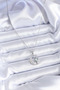 316L Steel Silver Color Zircon Stone Moon Star Model Women's Necklace 5886 - Teolsa3419-4165 - 2