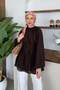 Hesna Balon Sleeve Tunic Brown