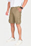Men's Aqua Green Lycra Gabardine Modern Fit Cargo Capri Shorts–Multi-Pocket Summer Relaxed Fit Shorts 2014 - 2