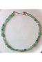 Aventurine Natural Stone Women's Necklace Green Natural Stone Gold Detail Stylish Necklace