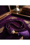 99-Piece Crystal Glass Prayer Beads - Gift Prayer Beads with Purple Roses and Gold Detailing - 2