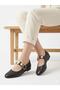 Women's Black Soft Sole Stylish Comfortable Daily Ballerina Shoes - 2