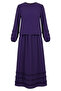 Ruffled Blouse Skirt Double Set 0279-04 Purple - 5