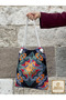 Ethnic Patterned Tapestry Fabric Woven Bag - 2