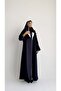 Mw2103 Abaya Blazer with High Quality Crepe and Stripe Material - 4