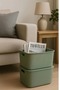 Set of 6 Colors Green 2X6 2X13 2X21 Office Closet Organizer Toy Box Storage Box with Lid - 6