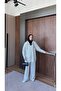 Loose Fit Hooded Polka Dot Printed Modal Two-Piece Set Ecru - 2