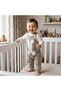 Rabbit Motif Pompom Knitwear Baby Salopet Jumpsuit / Gift Set with Combed Cotton Bodysuit - 2