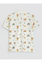 Lcw Baby Ecru Animal Patterned Boy's Shorts Set - 3