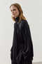 Drawstring Draped Trousers Set Black - 4
