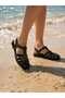 Black Color Belt Detailed Women's Sandals Non-Slip Sole Durable Stylish Appearance - 2