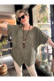 Women's Khaki Asymmetrical Buttoned Cotton Linen Blouse Loose Tunic Pinterest