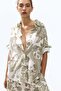 Oversized linen-blend shirt