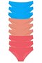 Glb-Stl41414 9 Pieces Super Eco Set Lycra Women's Slip Panties Powder Fuchsia Blue