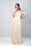Women's Chiffon Fabric Flounce Detailed Lined Long Dress - 2