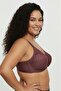 Rose Dry Plus Size Premium Quality Women's Lace Gathering Bra C Cup - Comfortable Minimizer Wire Free Underwear Without Underwire - 3