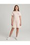 Senior Girls Peach Printed Dress - 7